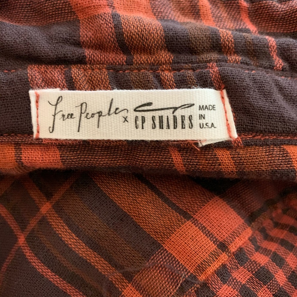 Free People CPShadesPlaid Button Down Shirt - Picture 4 of 5